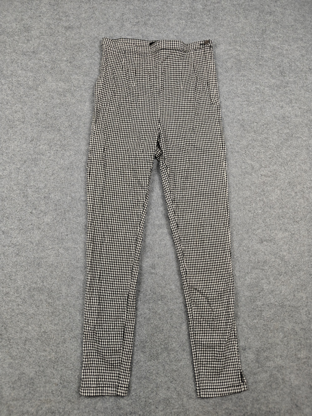 BDG Pants Womens 2 Black Gingham Skinny Jegging Stretch Twill Zip Slim